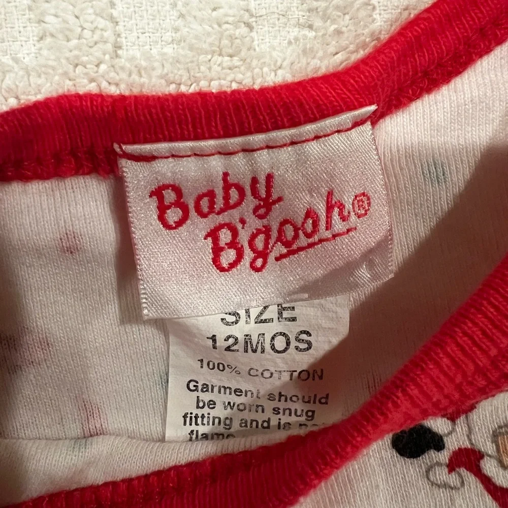 Vintage Baby B’gosh Christmas PJ Set 12 months - Picture 3 of 10
